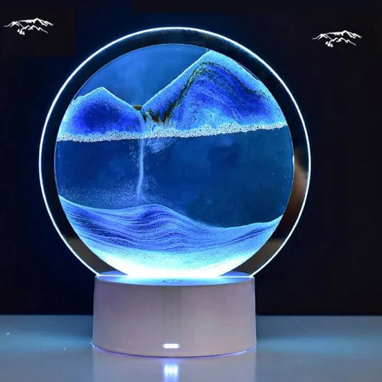 🌊 3D Moving Sand Lamp – Mesmerizing Sandscape with LED 🌊